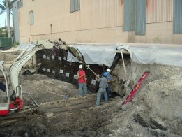 Escavação Estacas pranchas paredes
